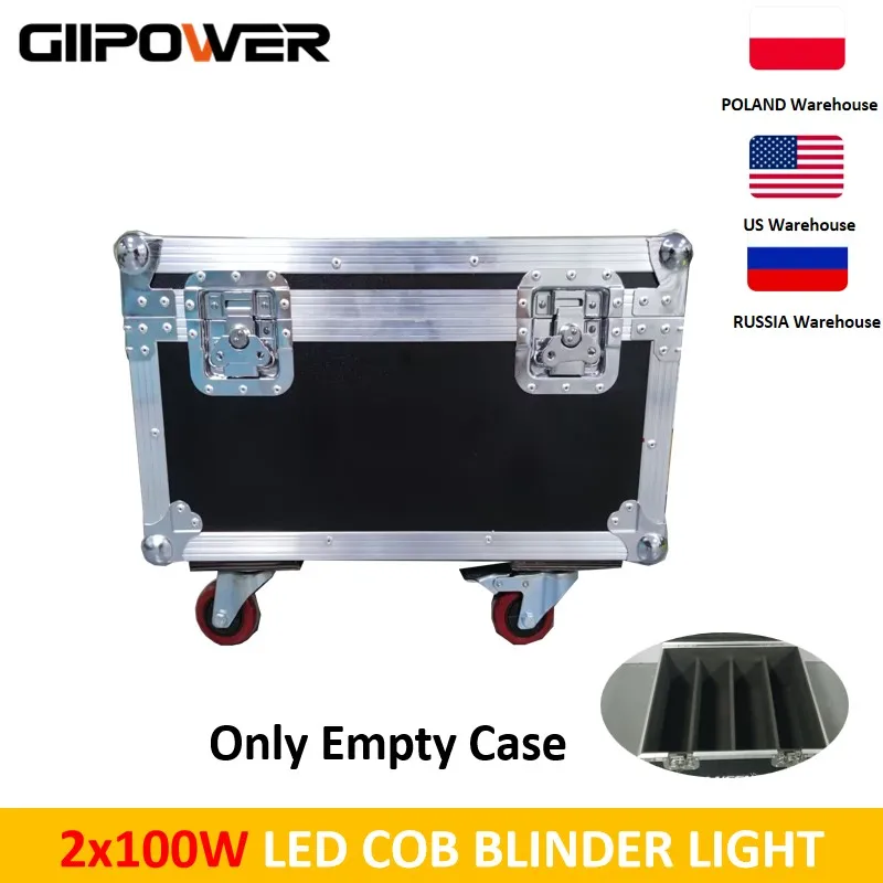 Sólo 1 estuche de vuelo vacío para LED BLINDER COB 200W LED COB 2 ojos 2x100W RGBW 4 en 1 iluminación ciega DMX iluminación de publicidad de escenario