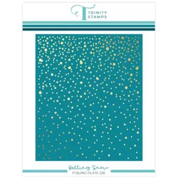 New 2025 Falling Snow Foiling Plate Hot Foil Plate Chirstmas Scrapbooking For Paper Making Frame Card No Stamps Cutting Dies