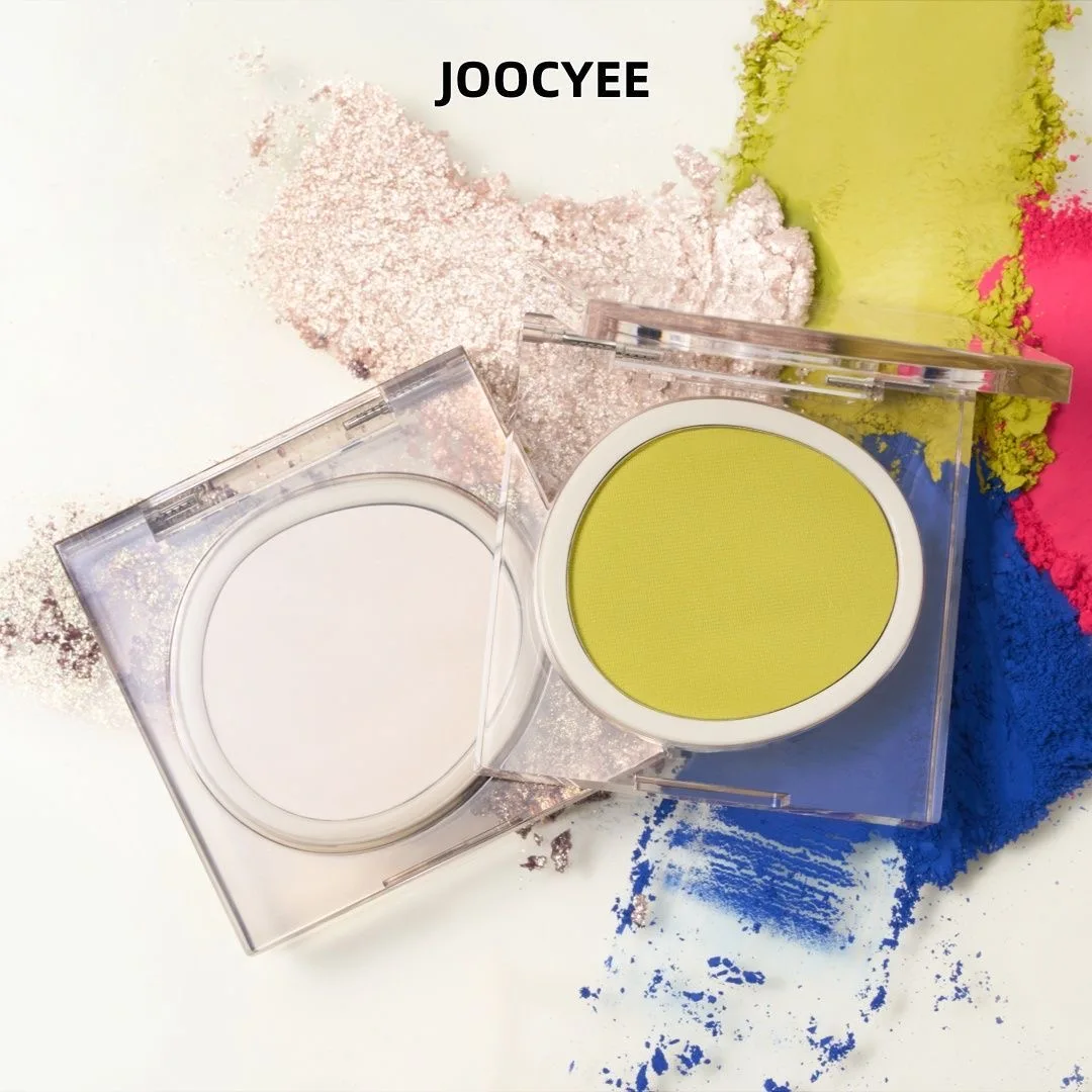Joocyee placa de sombra de olho monocromática preto fosco glitter cor iluminador fumaça maquiagem longa duração sombra vegana em pó