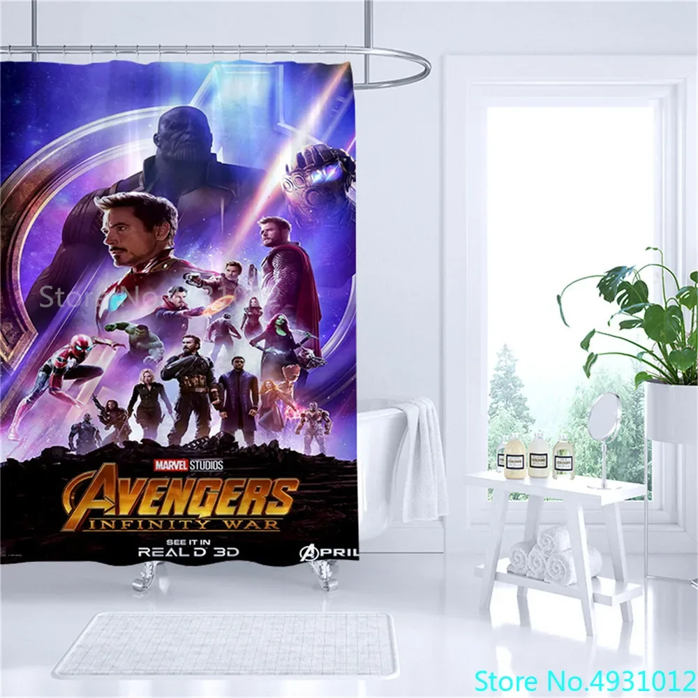 ستارة حمام كرتونية مع خطافات للأطفال ، أنيمي ، هالك ، المنتقمون ، سبايدرمان ، مقاومة للماء ، 3D ، لطيف ، حمام ، ديكور الحمام