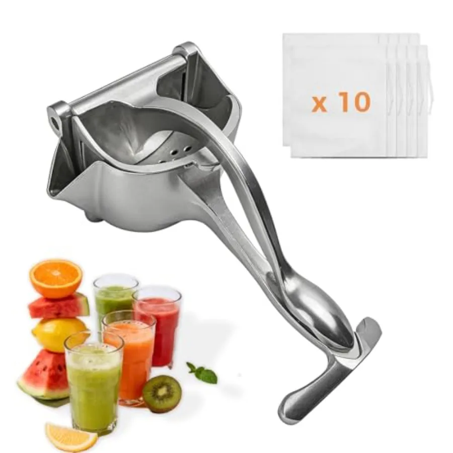 Hand Fruit Juice Squeezer Handheld Aluminum Alloy - 2026 New Lemon Squeezer Hand Press, Non-Slip Ergonomic Handle, Easy to Use