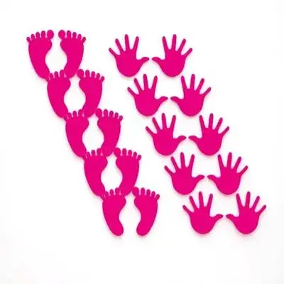 

10 Pairs Handprint Footprint Wall Stickers Removable Adhesive Decals For Room Nursery Classroom Home Decor Waterproof Pvc