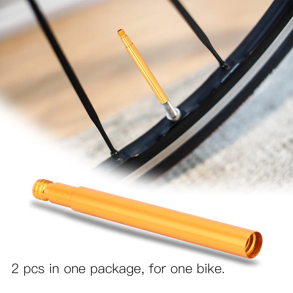 2Pcs 60mm Bicycle Presta Valve Extender Inner Tyre Valves Extension
