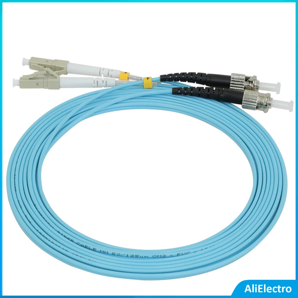 

10 шт./лот LC/UPC-ST/UPC 10 Гбит/с OM3 мм 50/125 многорежимный оптоволоконный патч-корд 2,0 мм дуплексный оптоволоконный перемычка