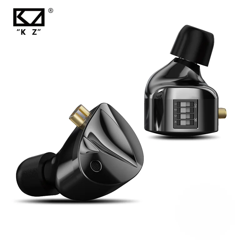 KZ D-Fi In Ear Monitor HiFi Earphone 4-Level customizable Tuning Switch Headphone Zobel Network Circuit Design Headset