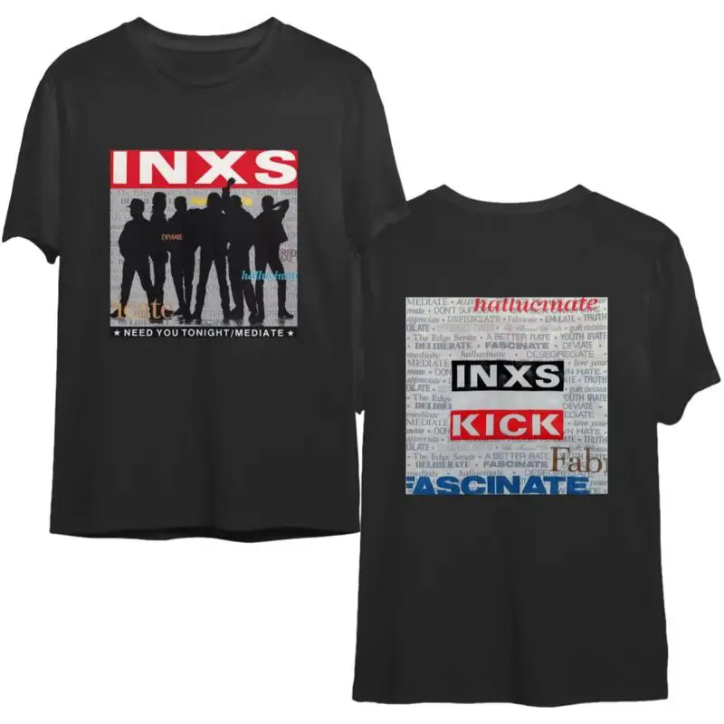 Vintage 1988 Inxs T Shirt Australian Rock Band 80S New Wave