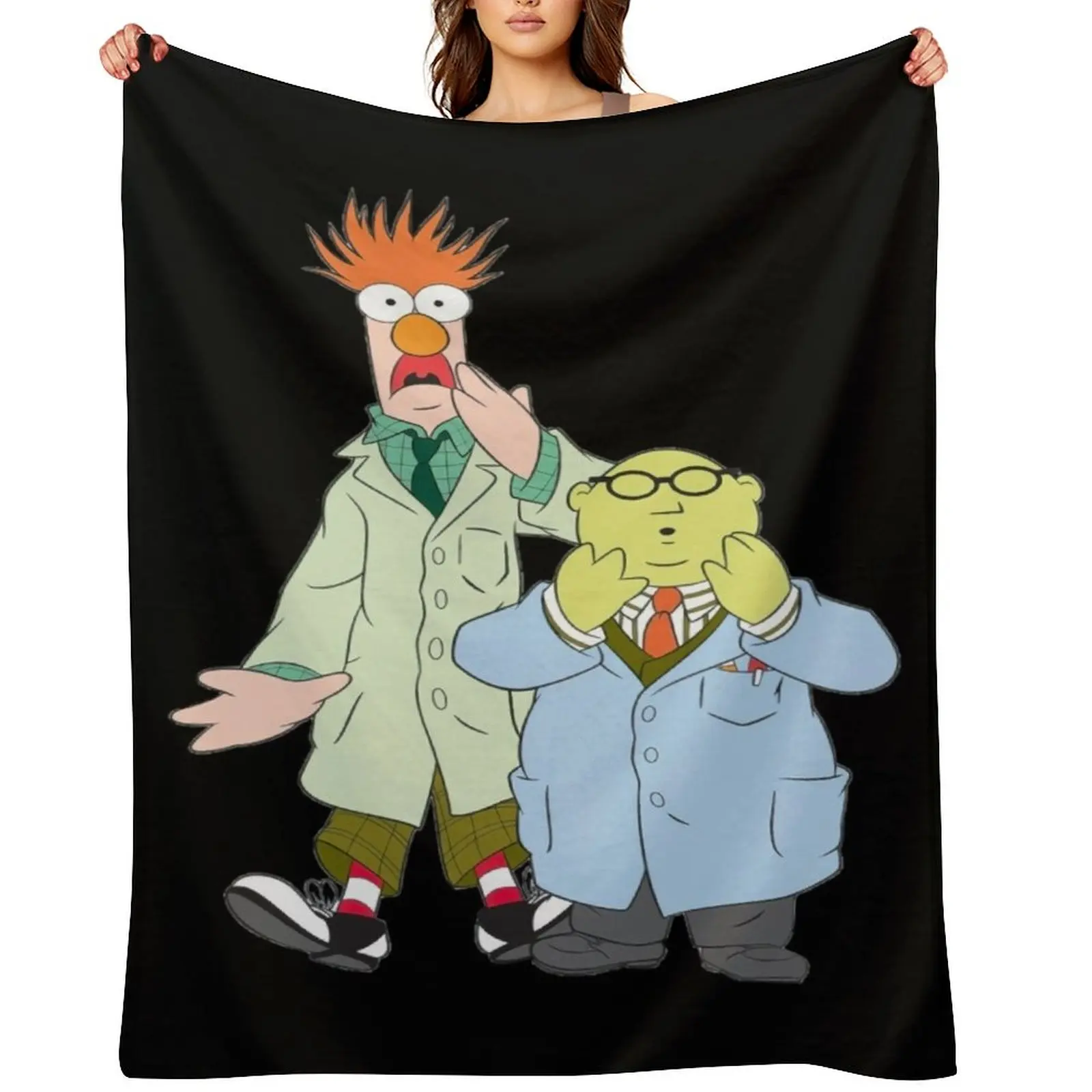 

Beaker and Dr. Bunsen Honeydew The Muppets Show Throw Blanket Decoratives Moving Quilt Vintage Blankets