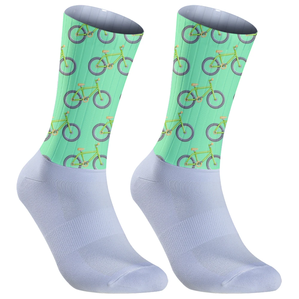 Chaussettes de cyclisme respirantes pour hommes et femmes, chaussettes de vélo, Noël, compression, nouveau