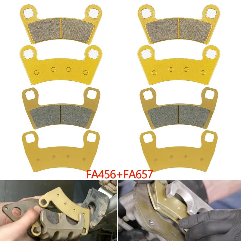 Front and Rear Brake Pads Fit for Polaris Razor RZR 570 RZR 800 RZR 900 RZR 1000 RZR S 800 900 FA456 & FA657