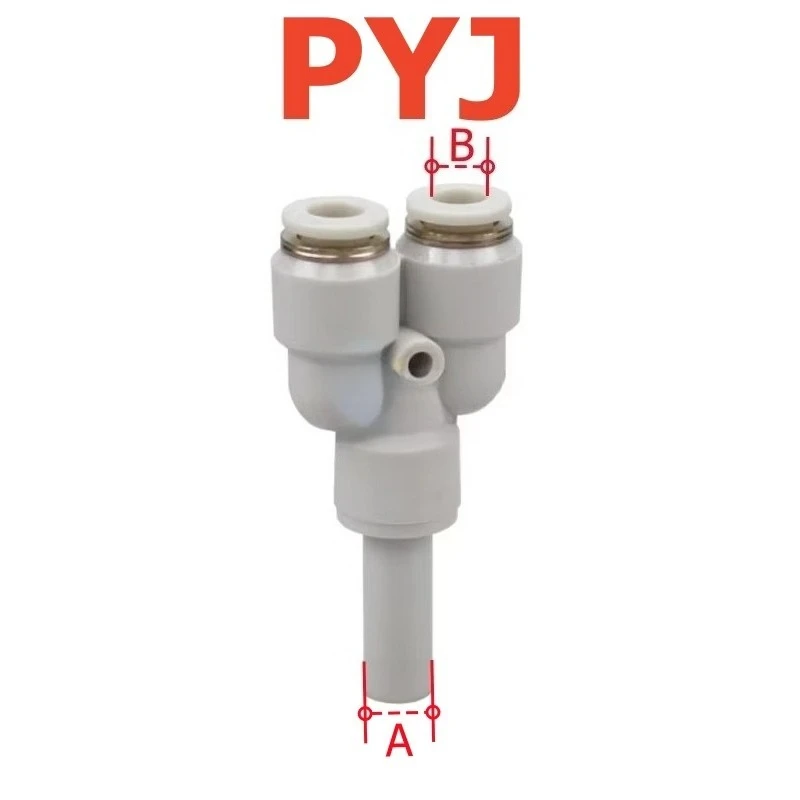 2/5/7pcs White Pneumatic Fittings Plug Push in Reducer Through PLJ PYJ PGJ 3/6/8/10/12mm Tube To 4/6/8/10mm Tube Air Connector