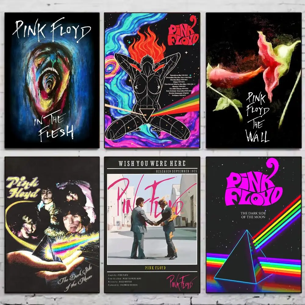 Pop Rock Band P P-pinkS F Floyd Poster Vintage Wall Art Aesthetic Room Decor Print Living Room Bedroom Home Decoration