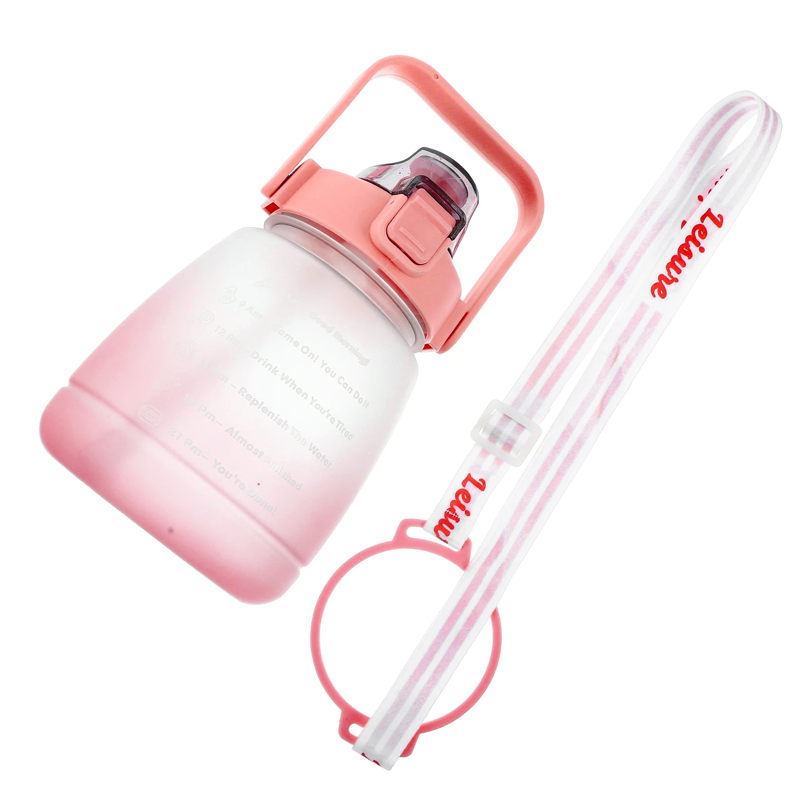 

1pc Sports Water 1200ml Large Capacity Fitness Jug Time Scale Portable Travel Outdoor Use Large Capacity Water Jug Container