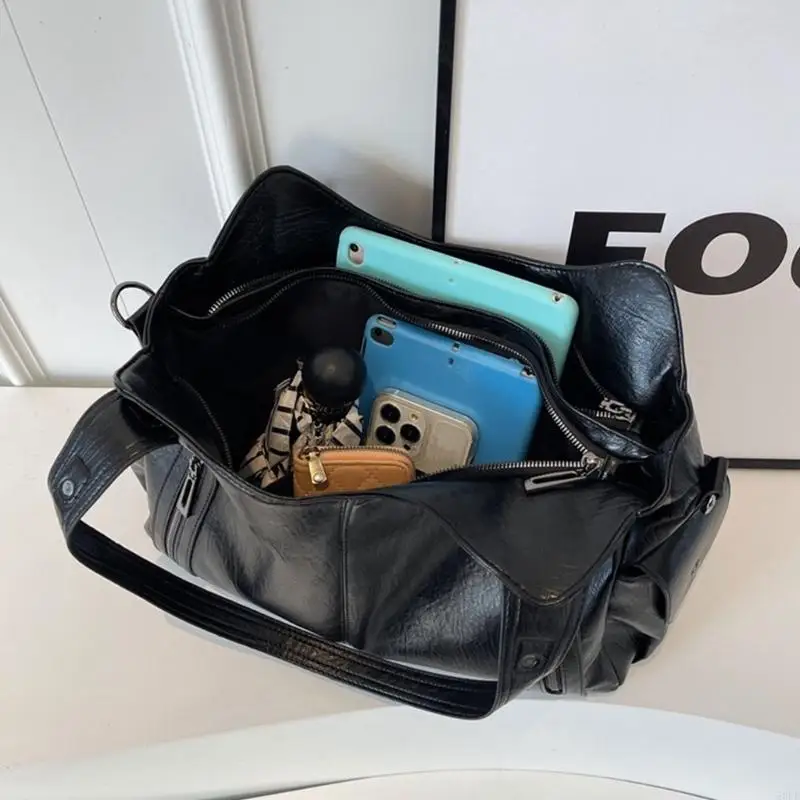 50le große Frauenumhängetasche mit Reißverschluss Mode Crossbody Slouchy Bags Top Geldbeutel für Arbeit und Reisen