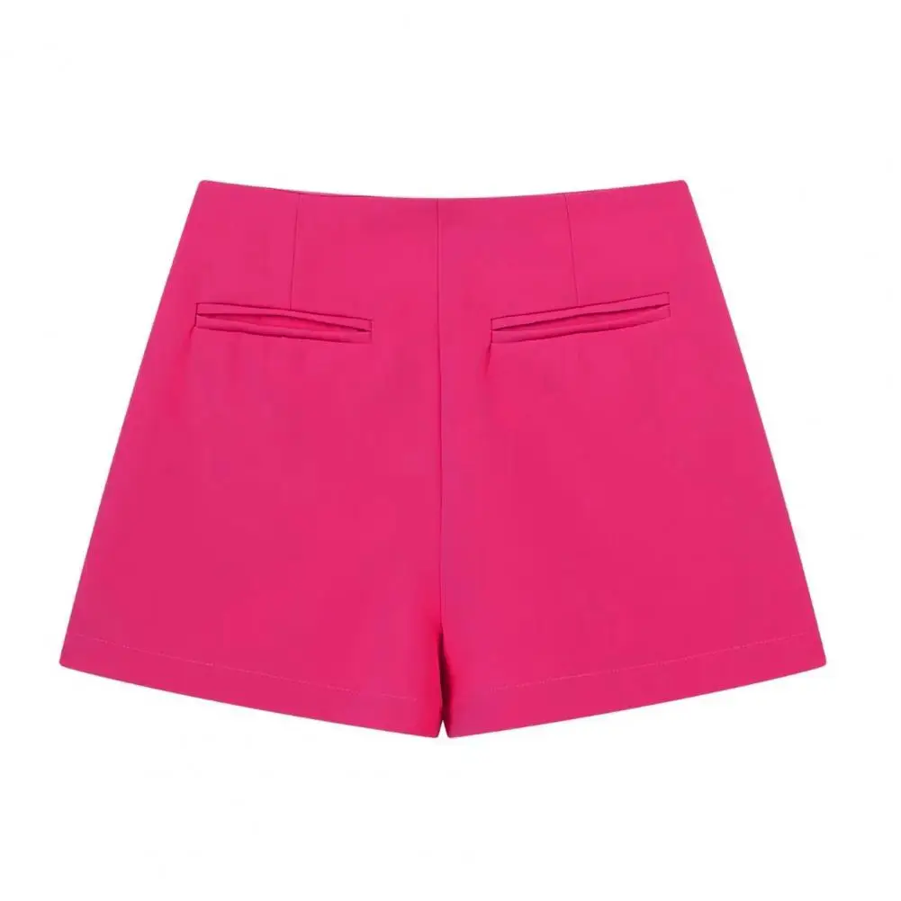 

Summer Shorts Stylish High Waist Women's Shorts Skirt with Hidden Zipper Closure Soft Breathable A-line Design for Commute