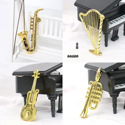 Dollhouse Trumpet Sax Violins Cello Instruments Simulation Mini Musical Miniature Model Doll Accessories Home Decor Scale