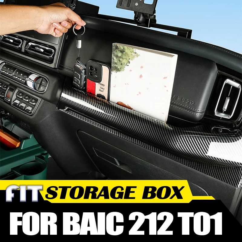 Car Passenger Handle Storage Box Fit for BAIC 212 T01 2024 2025 Modified Auto Armrest Storage Box Car Interior Accessories