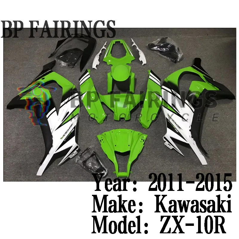 Fairings Kit Fit For KAWASAKI ZX-10R 2011-2015 ZX10R 2011 2012 2013 2014 2015 11 12 13 14 15 New ABS Bodywork Set Green White