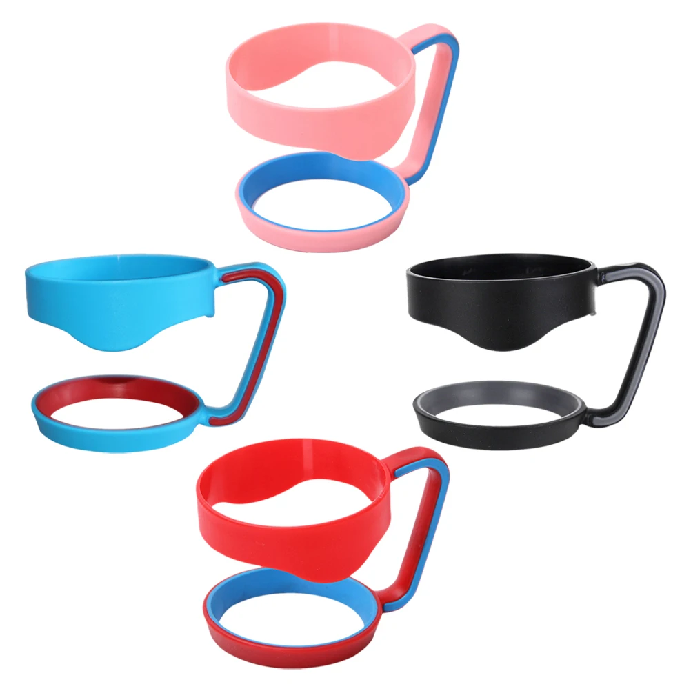 

4 pcs Ice- Holder Tumbler Grip Covers 30oz Water Cups Handle Travel Holders Premium Material Plastic