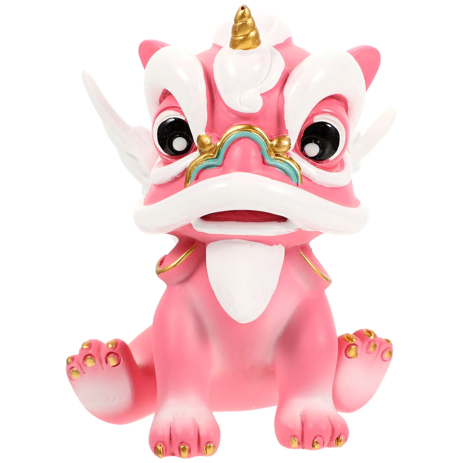 

Decorative Lion Statue Resin Material Excellent Workmanship Home Office Shops Refresh Decor Appeal Compact Size