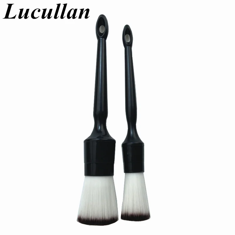 

Lucullan Special Design Flexibility Nylon Soft Silk Hair Cleaning Tools Solid Handle Car Detailing Brush