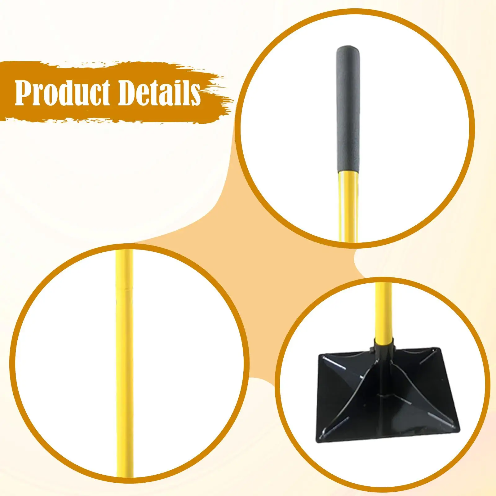 Ergonomic Landscaping Hand Tool Ground Dirt Compactor for Gardening Soil Leveling and Fence Installation