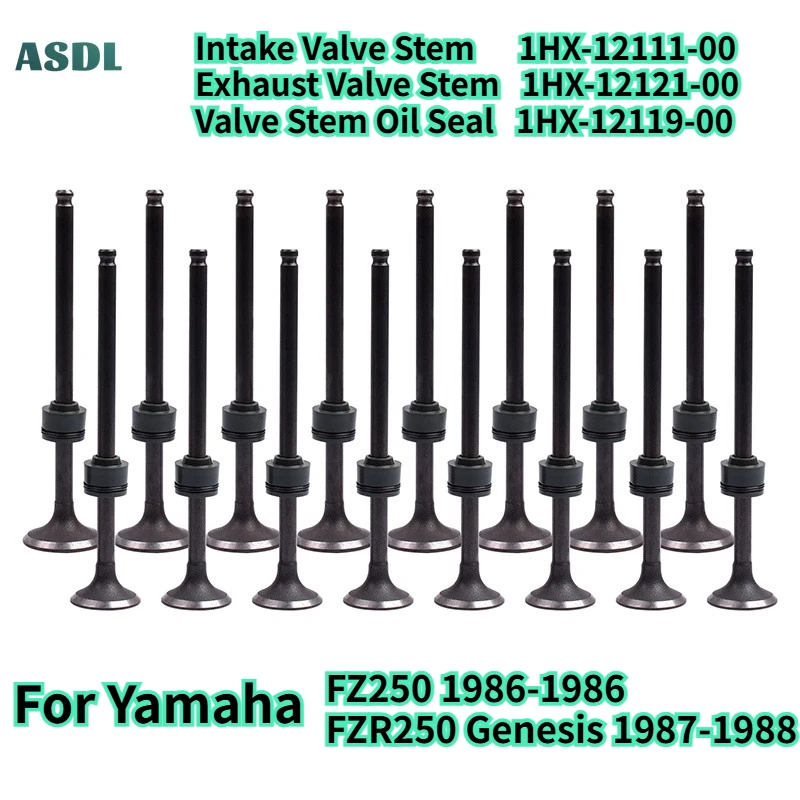 

1HX-12111-00 Motorcycle Intake Valve Exhaust Valves Stem Oil Seal for Yamaha FZ250 1986 FZR250 Genesis 1987-1988 1HX-12119-00
