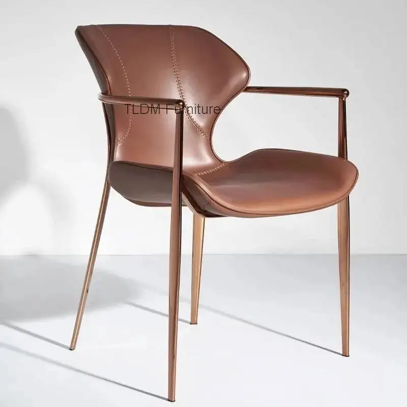 

Nordic Accent Dining Chairs Arm Mid Century Modern Office Luxury Dining Chairs Vanity Bedroom Home Furniture Cadeira