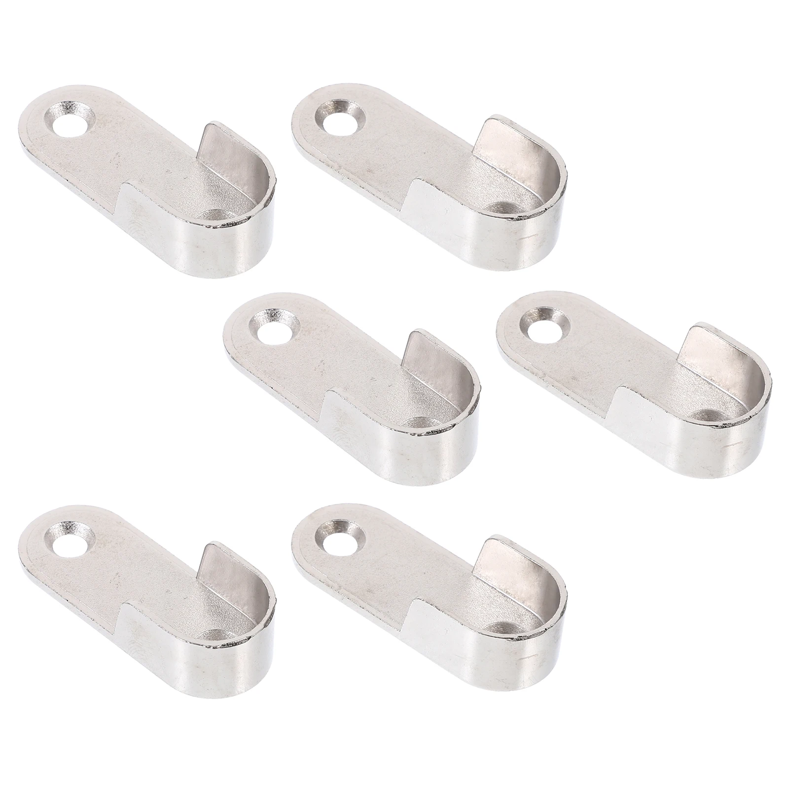 

6pcs Clothes Pole Holder Zinc Alloy Closet Rod Bracket Galvanized Rustproof Support Brackets For Bathroom Wardrobe
