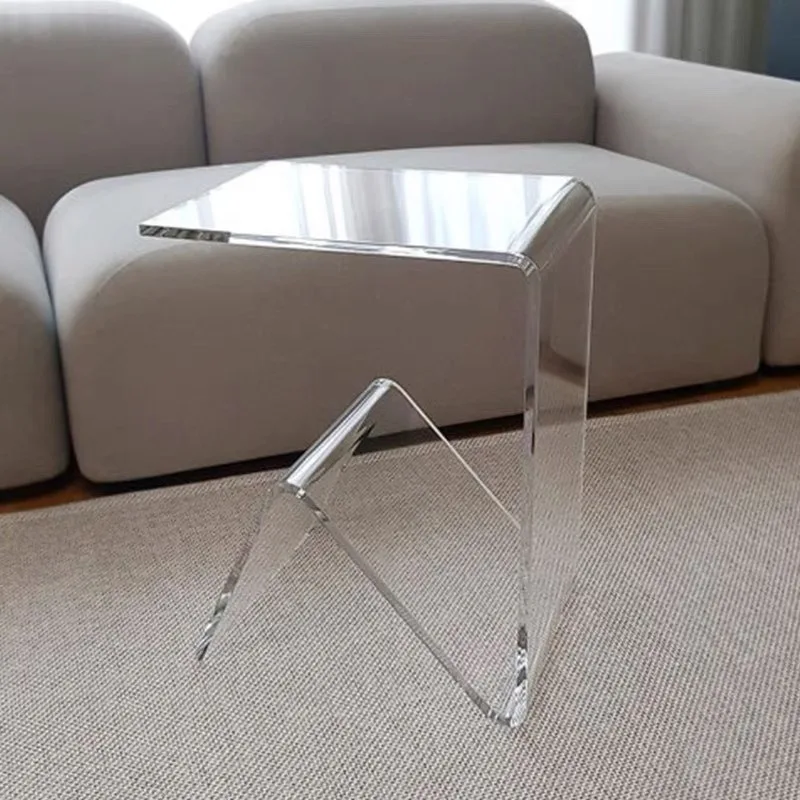 

Internet celebrity acrylic small coffee table ins wind sofa side few small apartment Nordic