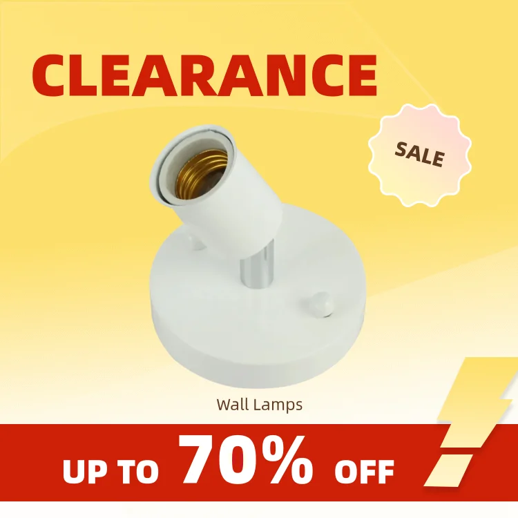 Clearance_E26 E27 180 Degree Modern Adjustable Ceiling Lamp Wall Mounted Light Bulb Holder Socket Bulb Lamp Holder Home Decorati