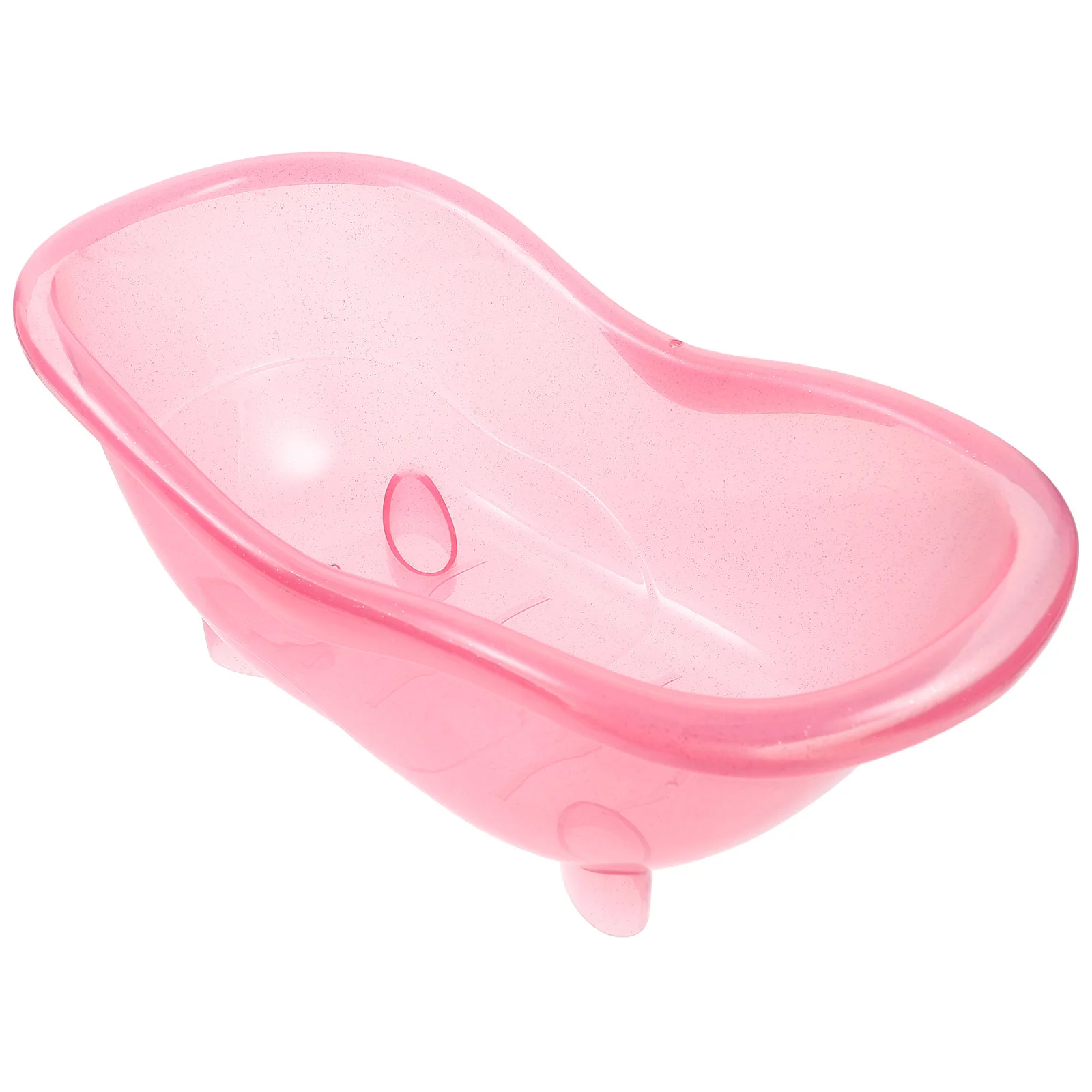 Rosa vasca da bagno fai da te paesaggio Decor bagno Toy House Mini mobili da bagno plastica piccola decorazione