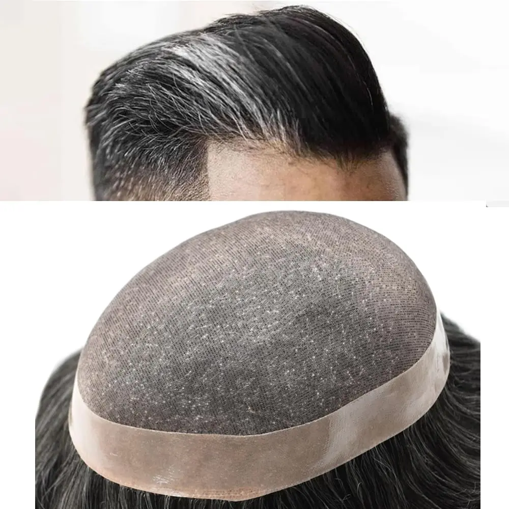 Men Toupee Mono Bas… - image