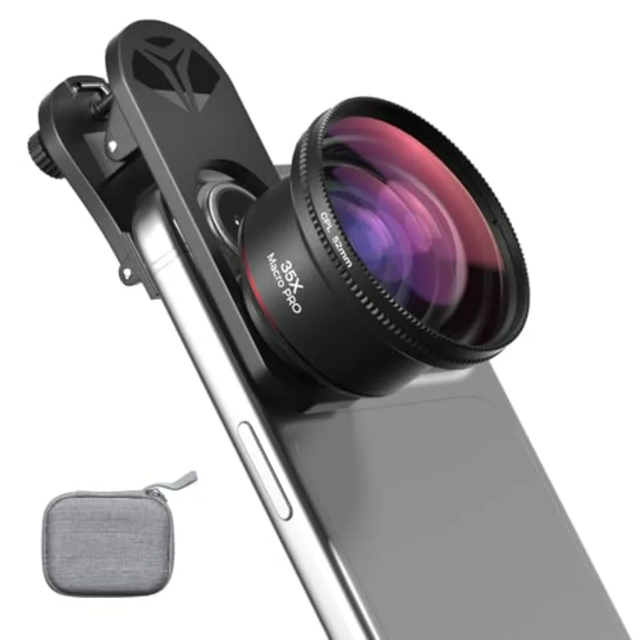 

35X Macro Lens Kit for Smartphone with CPL Filter HD Magnifier Photography Lens with Universal Lens Clip Phone Camera Lens Atta