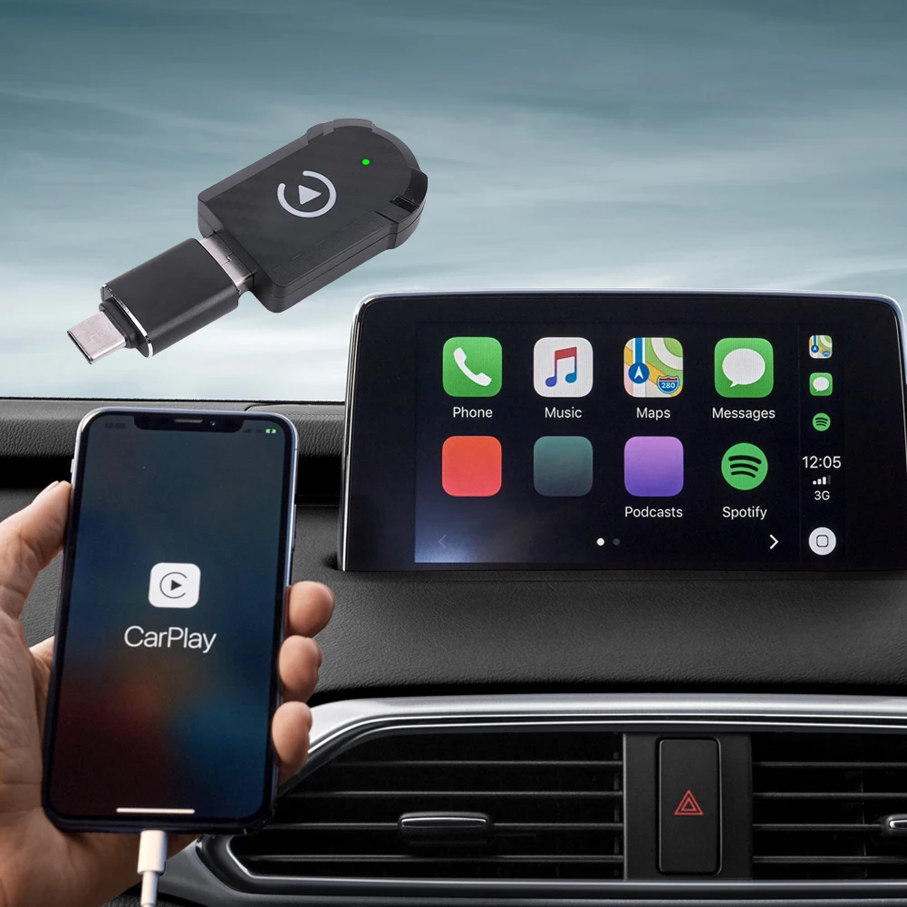 Wired To Wireless Carplay & Android Auto Mini Adapter Auto Connect AI Box OTA Online Upgrade for Wired CarPlay Android Auto Cars