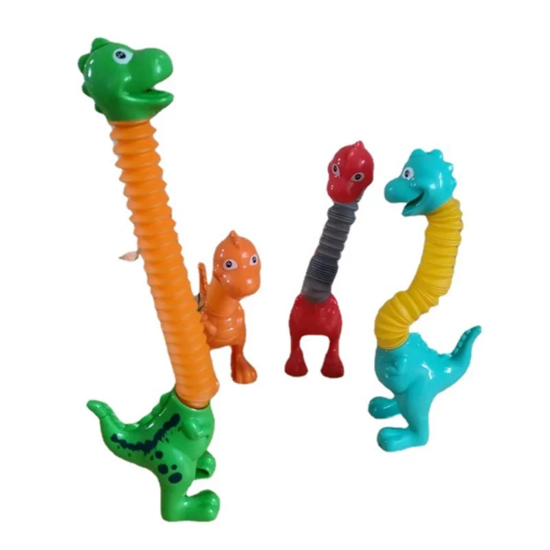 3D Giraffe Dinosaur Tubes Toys Stress Relief Squeeze Fidget Stretchable Plastic Anti-stress Decompression Gifts for Adults Kids