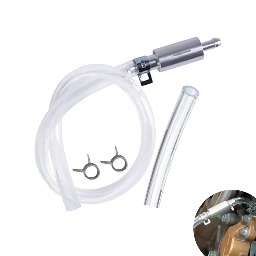 Leak Resistant Brake Bleeder Kit with Aluminum Hose and One Way Check Valves for Fast and Reliable Brake Fluid Extraction