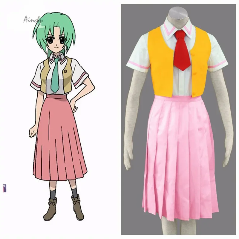 Ainclu Anime When They Cry Mion Sonozaki Costume Halloween Cosplay Customize for plus size For Adult