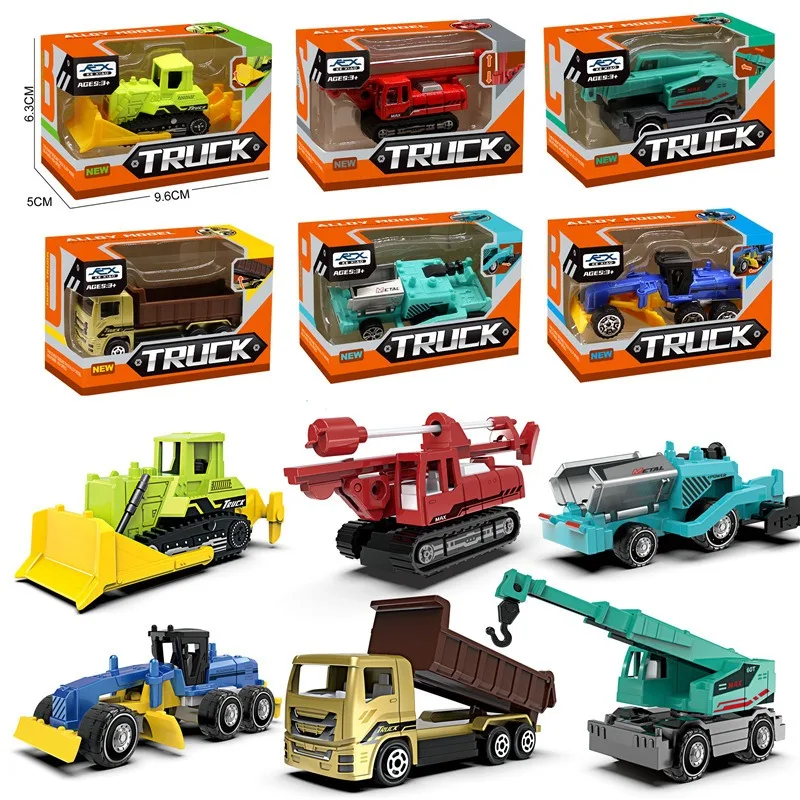 1:64 alloy car model sliding toy metal engineering vehicle urban traffic toys for boys and girls
