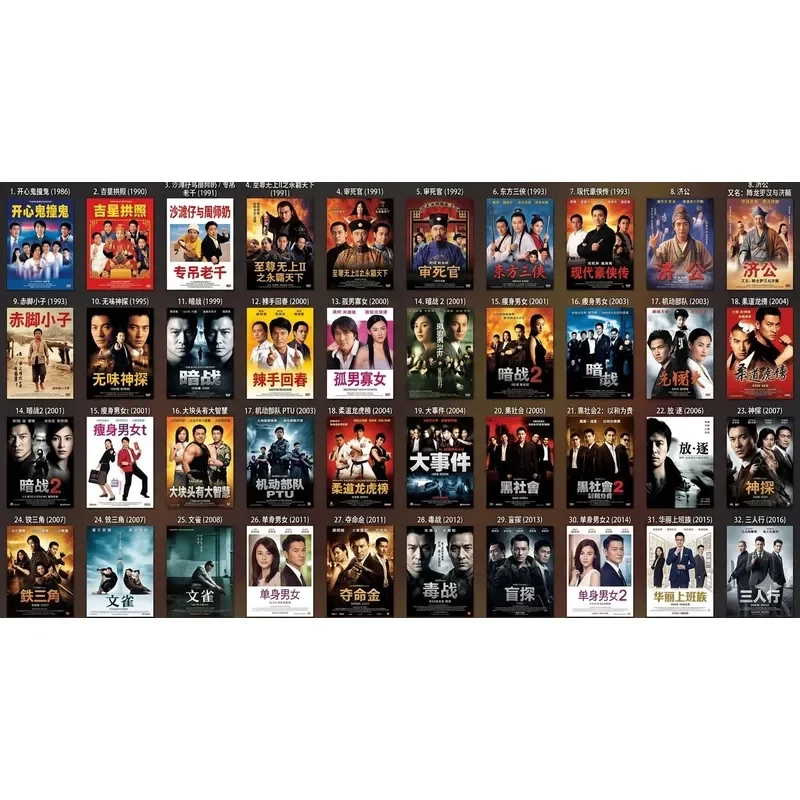 The Godfather of Hong Kong Gangster Films Johnnie To Classic Video Collection 32 Discs 6 Large PP Boxes