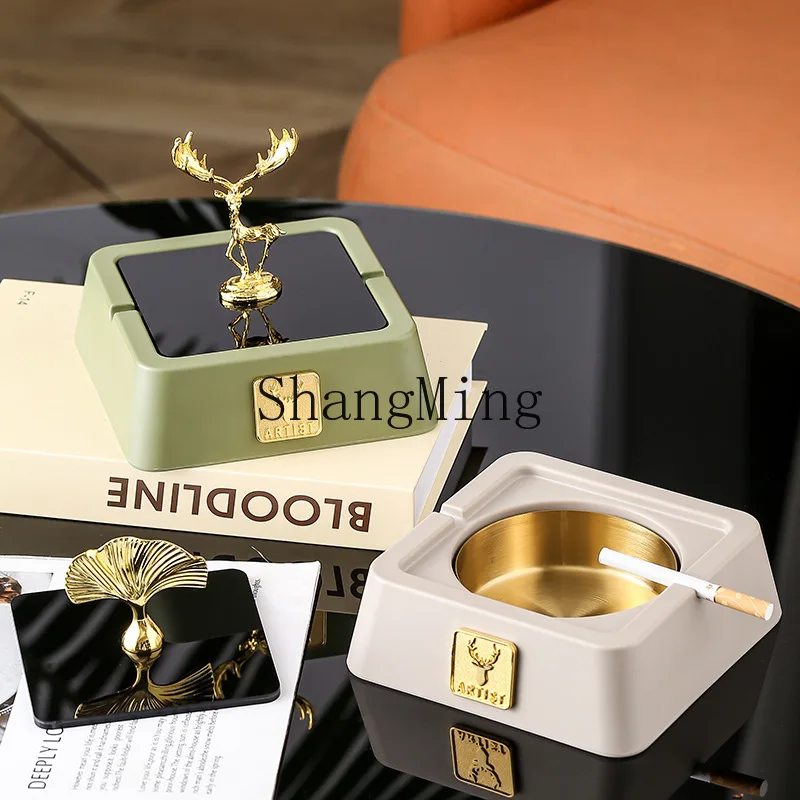 

Роскошный современный журнальный столик CL с защитой от пепла, с крышкой, высококачественный, для дома, креативный, индивидуальный, для гостиной, с изысканным дизайном