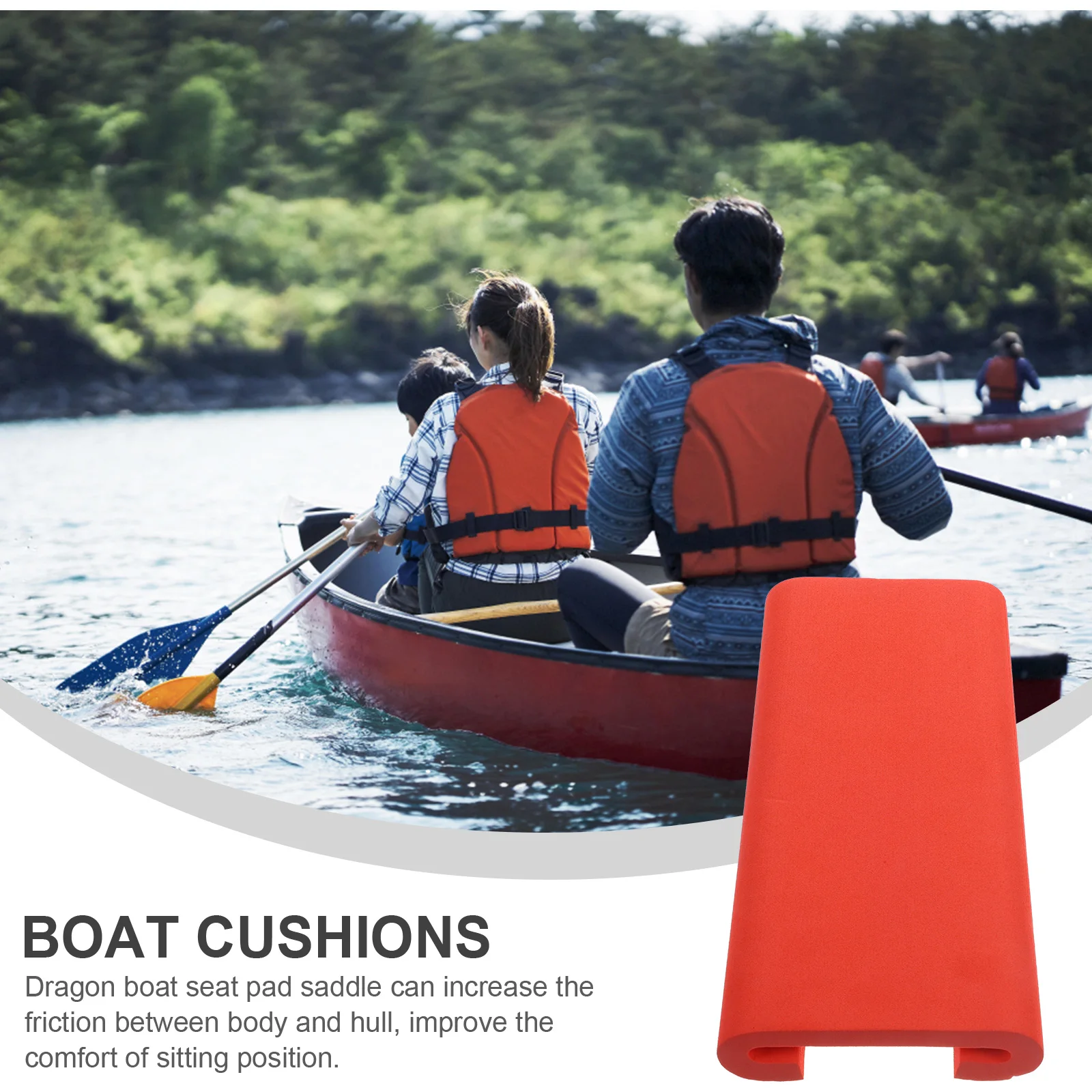 

2 pcs Kayak Dragon Seat Cushion EVA Boat Seat Cushion Breathable AntiSlip Dragon Boat Seats Outdoor Training Accessories