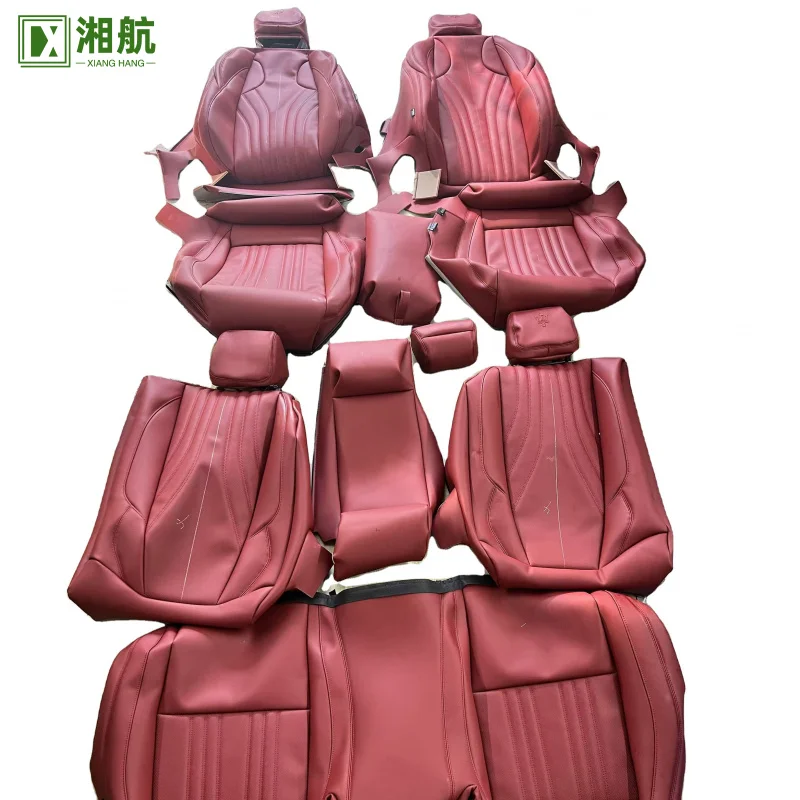 Suitable   for Maserati MS14 Red Nappa Leather Full Replacement Car Seat Cover