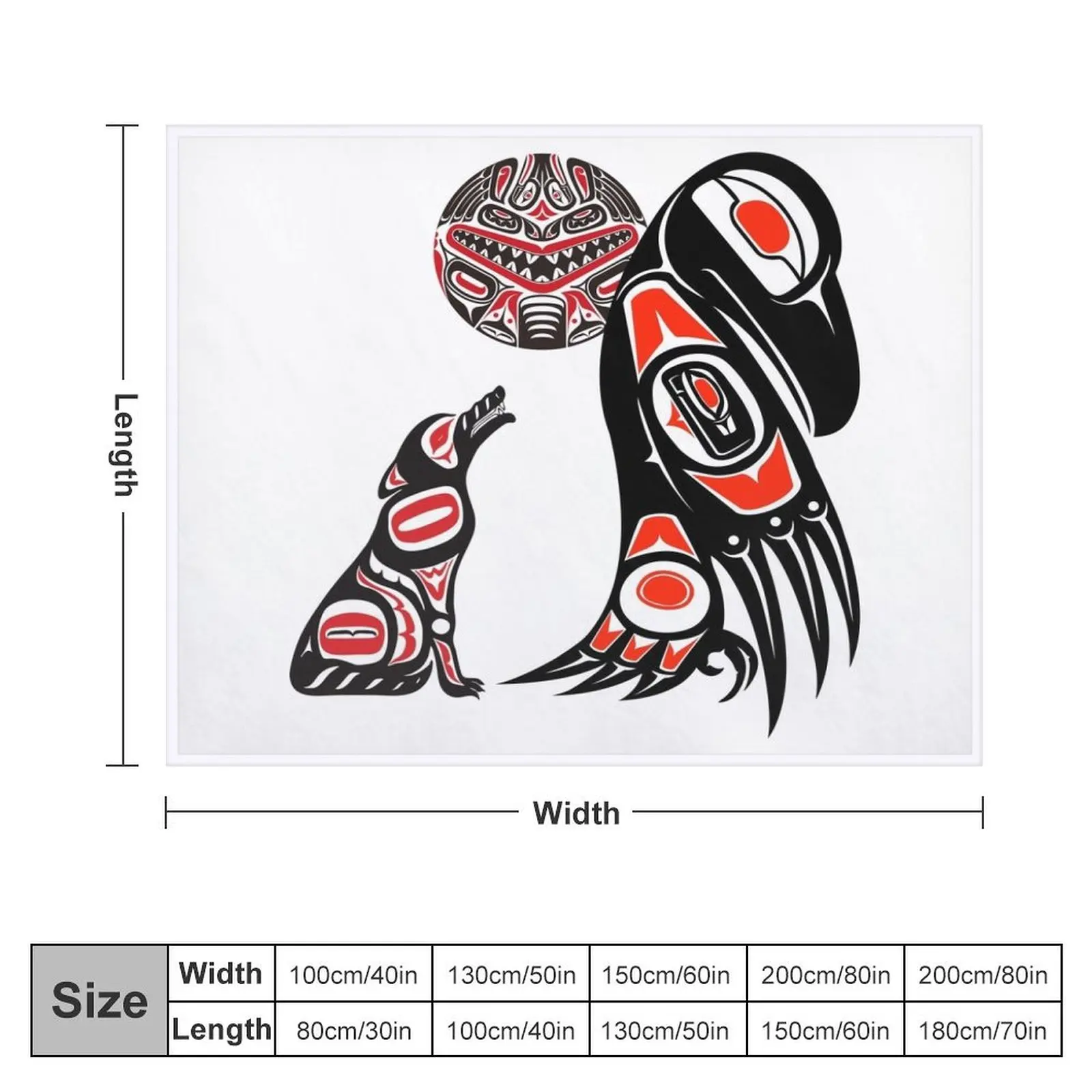 Haida Tlingit Native Essential Throw Blanket bed plaid Comforter Decoratives Luxury Blankets