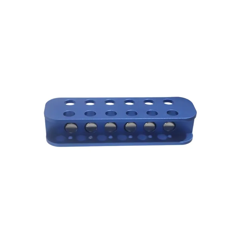 12-Hole Aluminum Magnetic Stand for 1.5/2 Ml Tubes | Laboratory Bead Separation | Strong Magnets
