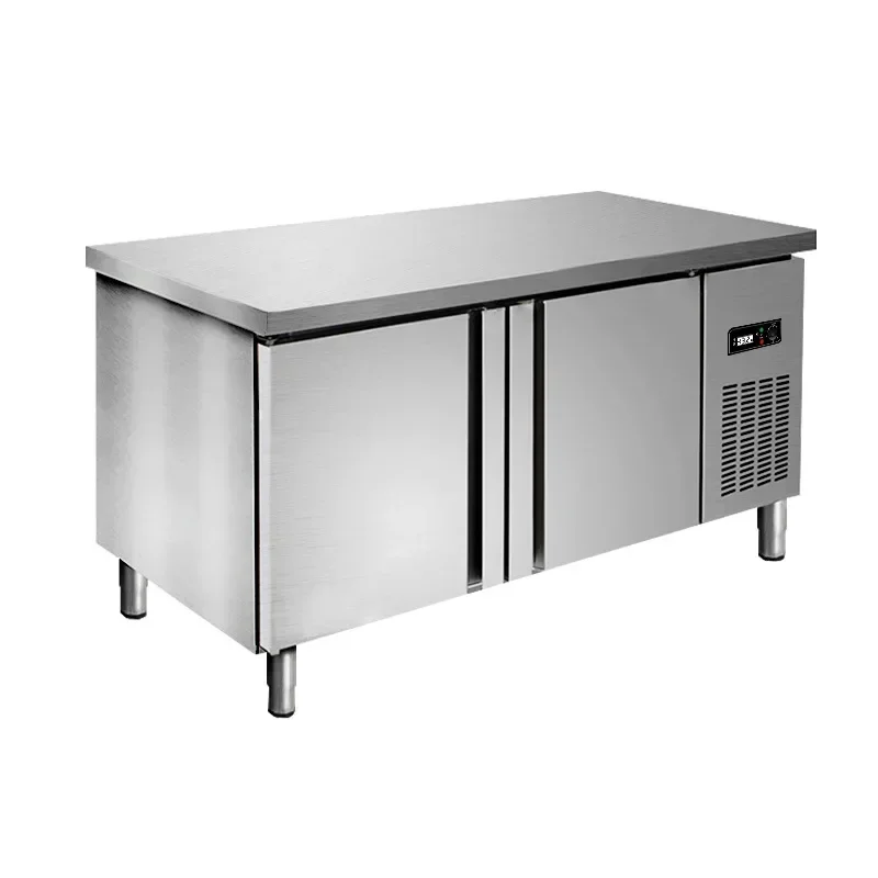 

Hot Salespreservation Workbench Stainless Steel Commercial Refrigerator Freezer Dual Temperature Milk Tea Shop