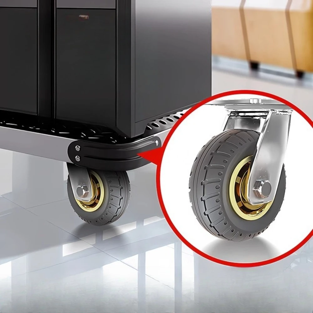 1pcs 3/4/5 Inches Universal Mute Wheel Soft Elastic Rubber Caster for Heavy Duty Carts Furniture Moving Assistant