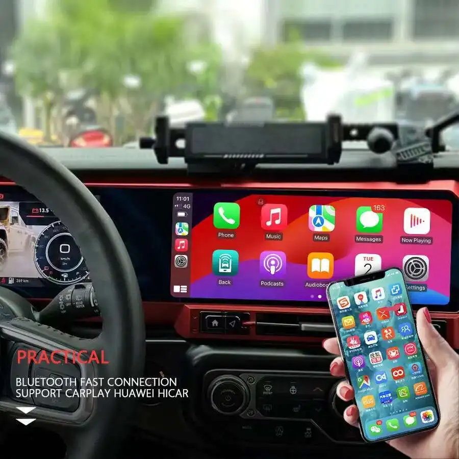 24.6 Inch Autoradio For JEEP Wrangler JL 2018 2019 2020 2021 Gladiator Car Radio Multimedia Video Player GPS Navi Carplay 4G