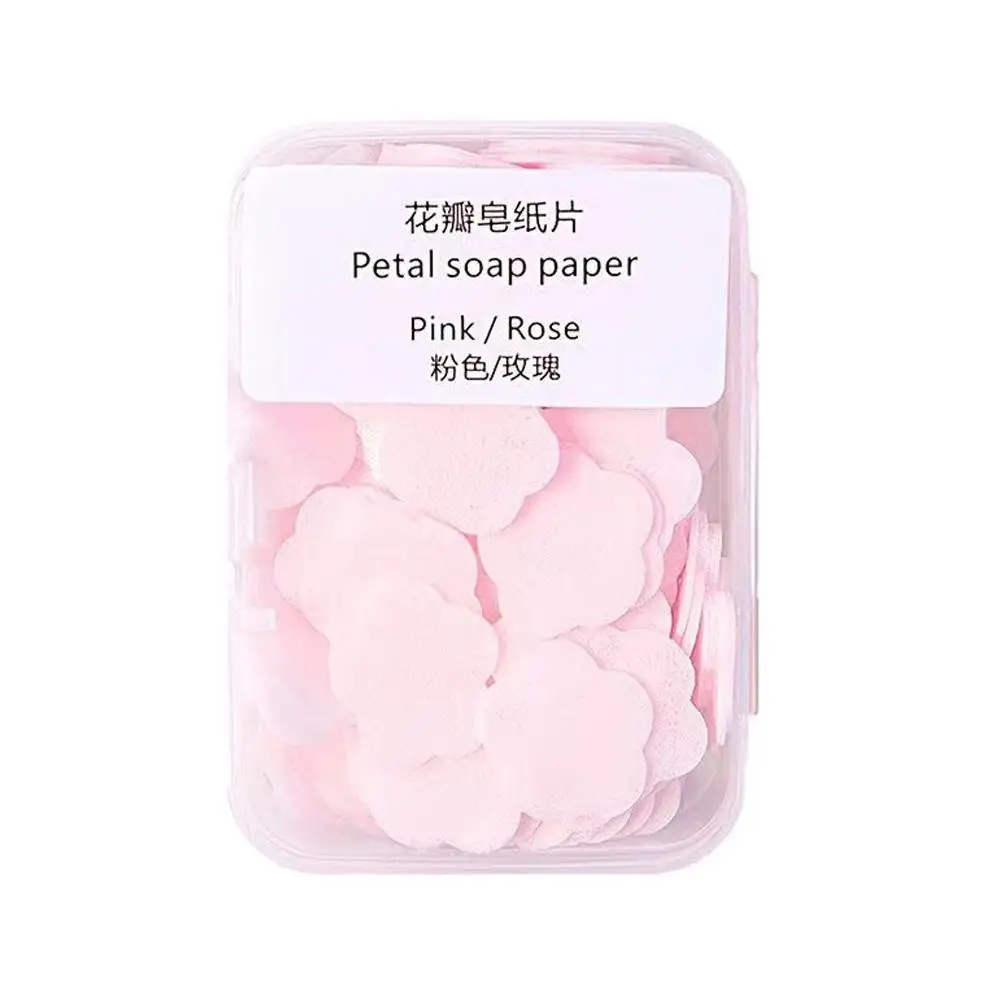 Portable Hand Soap Paper For Students And Children, Disposable Travel Mini Petal Soap Tablet Box Q0C9