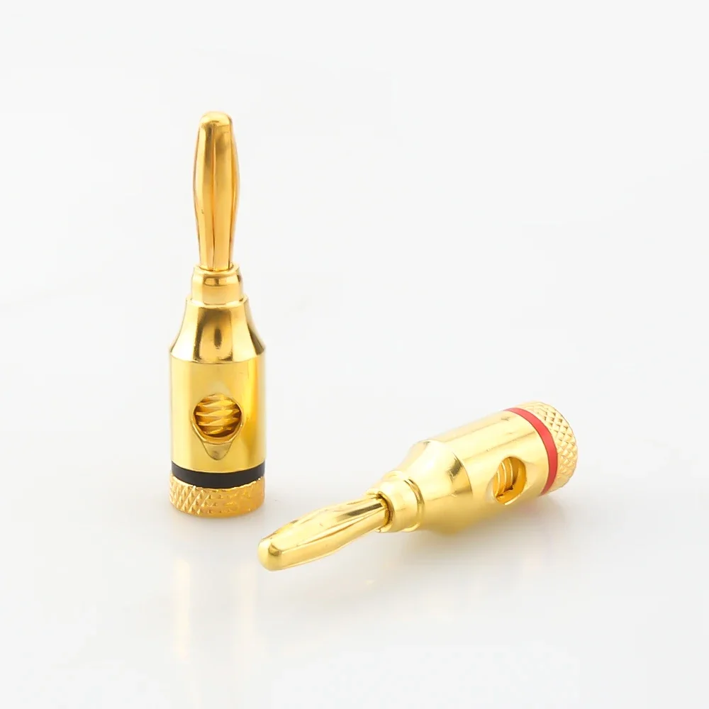 Wysokiej jakości pozłacana wtyczka bananowa przewód głośnikowy złącze typu jack