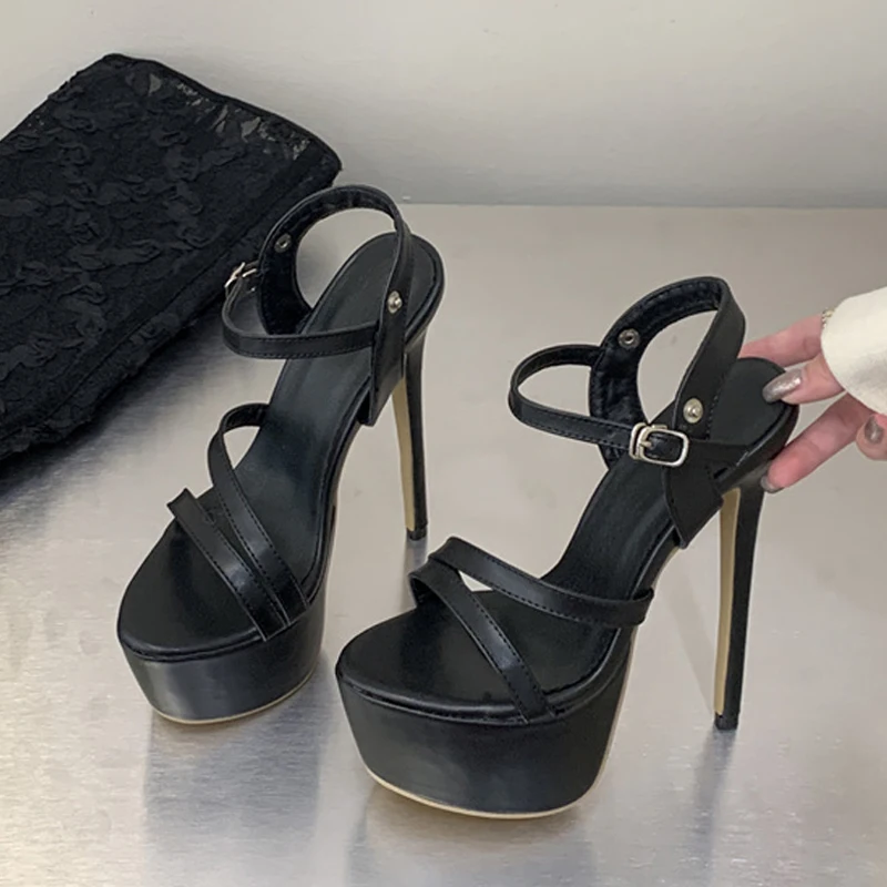 

Liyke New Style Detachable Flower Lace Knee High Boots Sandals Women Open Toe Platform High Heels Pole Dance Shoes Size 35-42